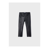 Mayoral Girls Black Faux Leather Legging